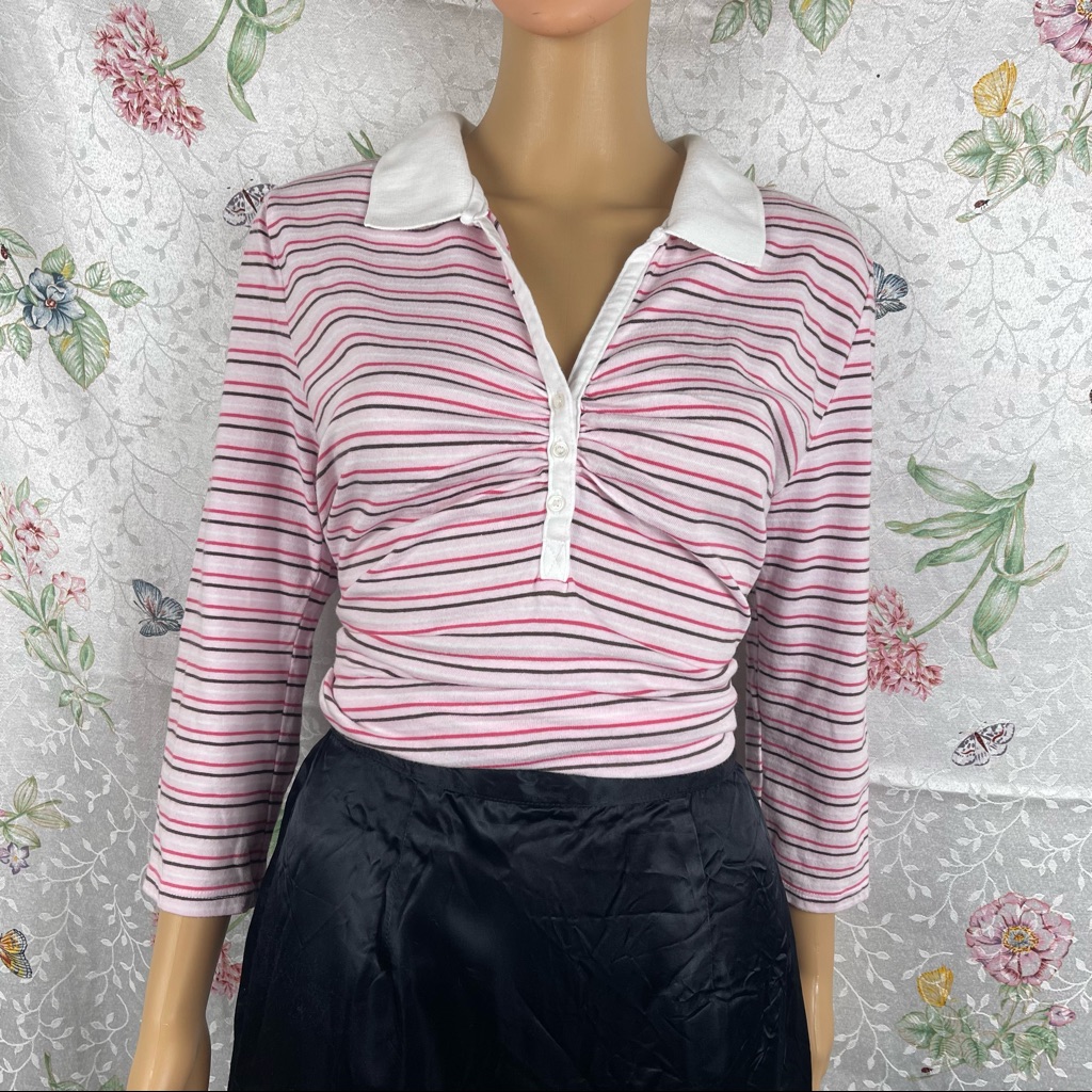 Y2k Pink Pastel Polo